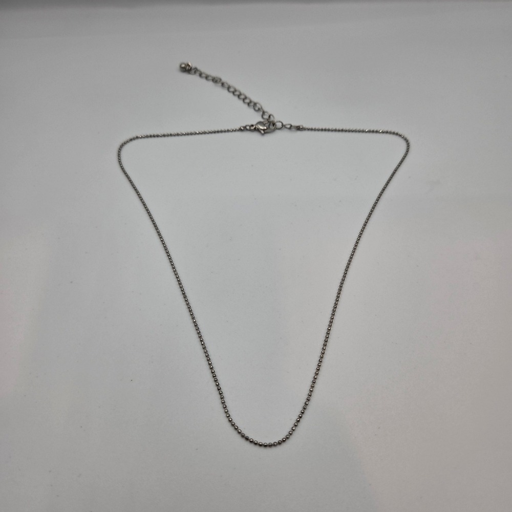 Unbranded Ball Chain Necklace Dainty Minimalist 16-18in Silver Tone Bead Link